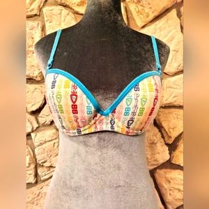Victoria Secret PINK Rainbow Lettering Bra